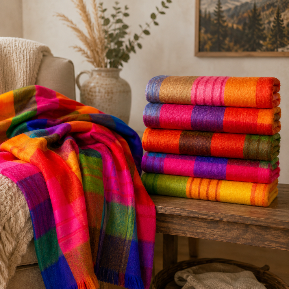 Alpaca Throw - Rainbow