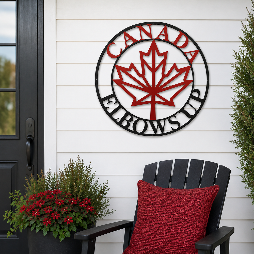Metal Canada Elbows Up Wall Decor 28"