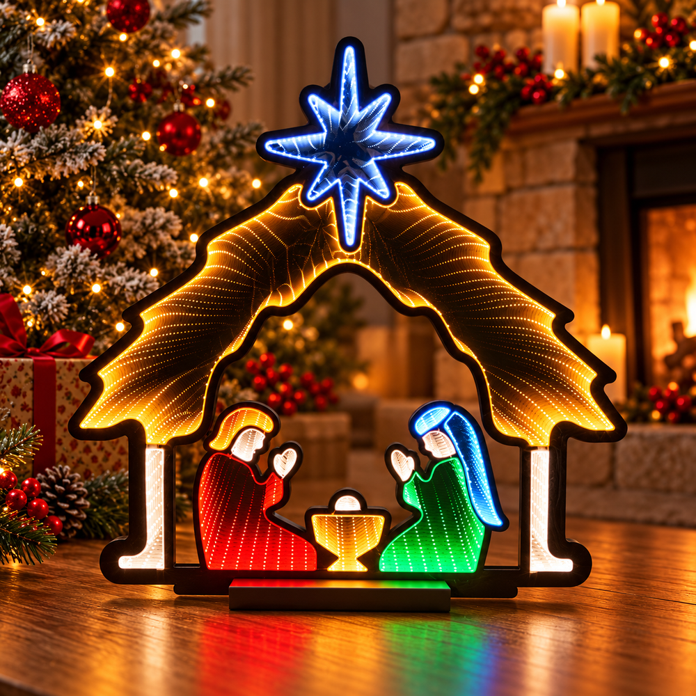 CT Infinity Light Nativity Stable 26"