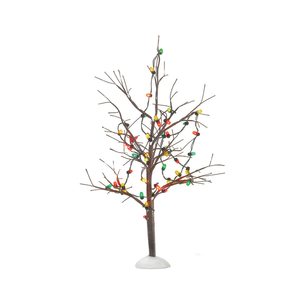 Village Accessories-Lighted Christmas Bare Branch Tree