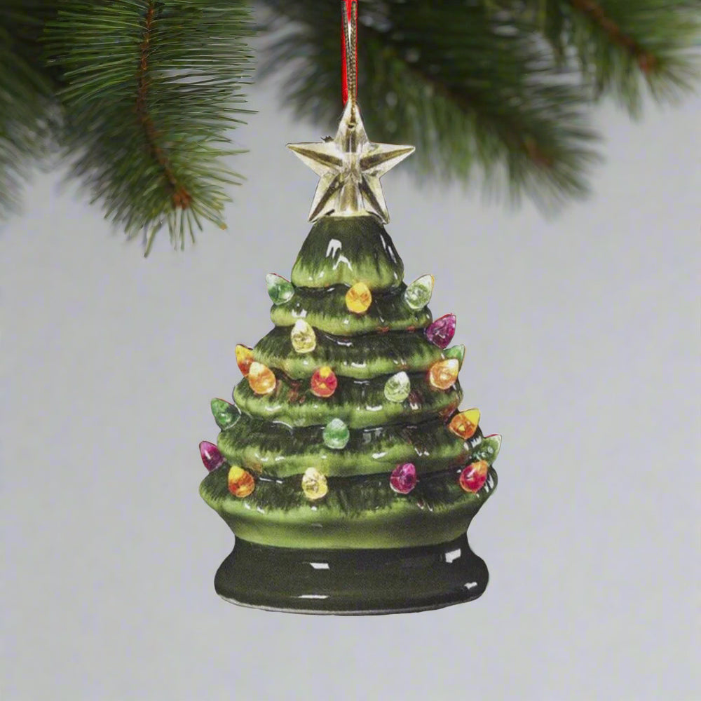 Roman Lighted Vintage Tree Ornament 5.5"