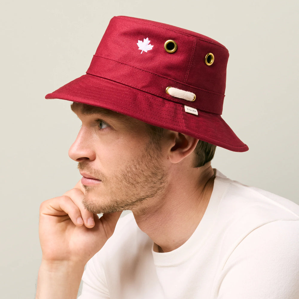 Tilley Hat-T1 Canada Day Bucket Red