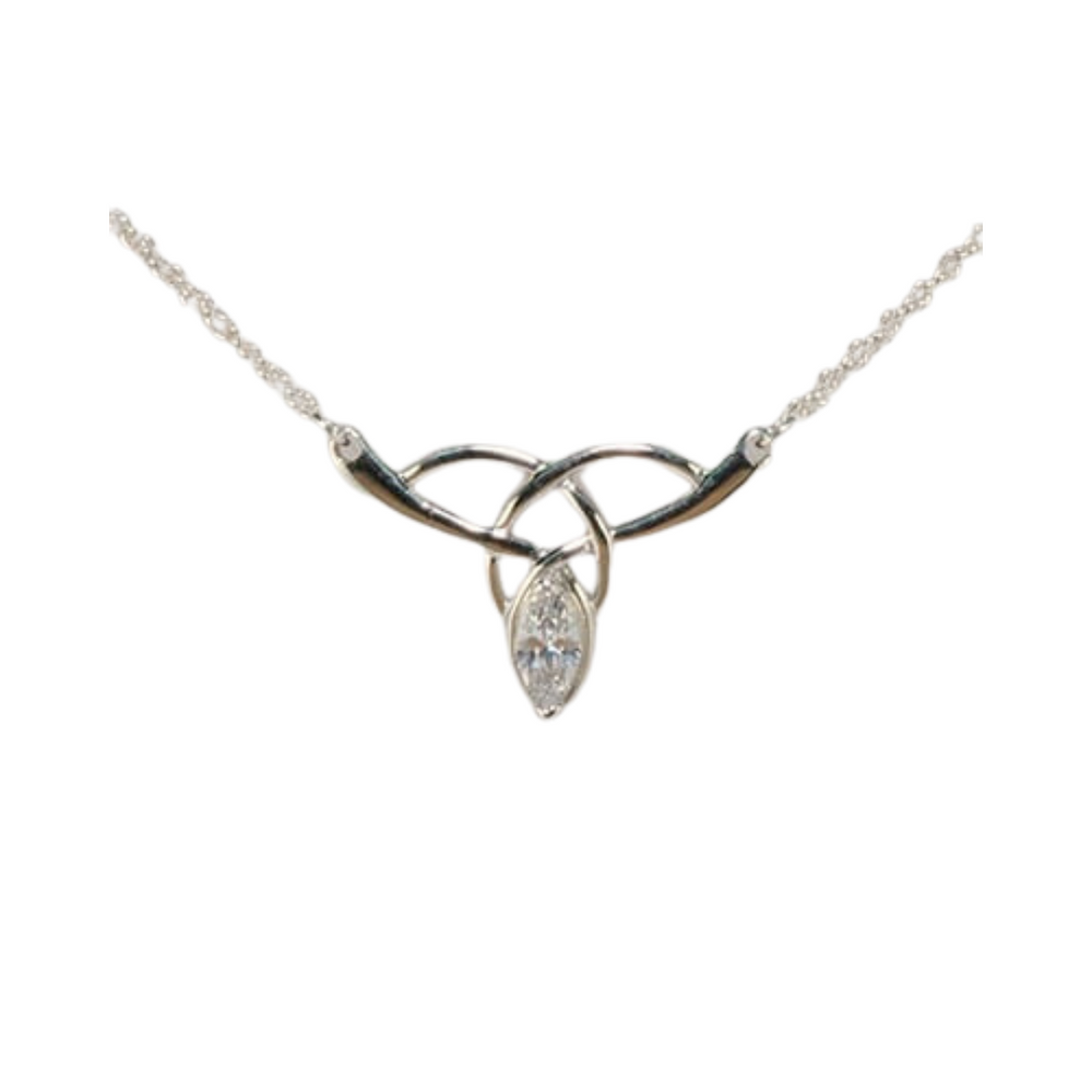 SH-Love Knot Necklace with Stone