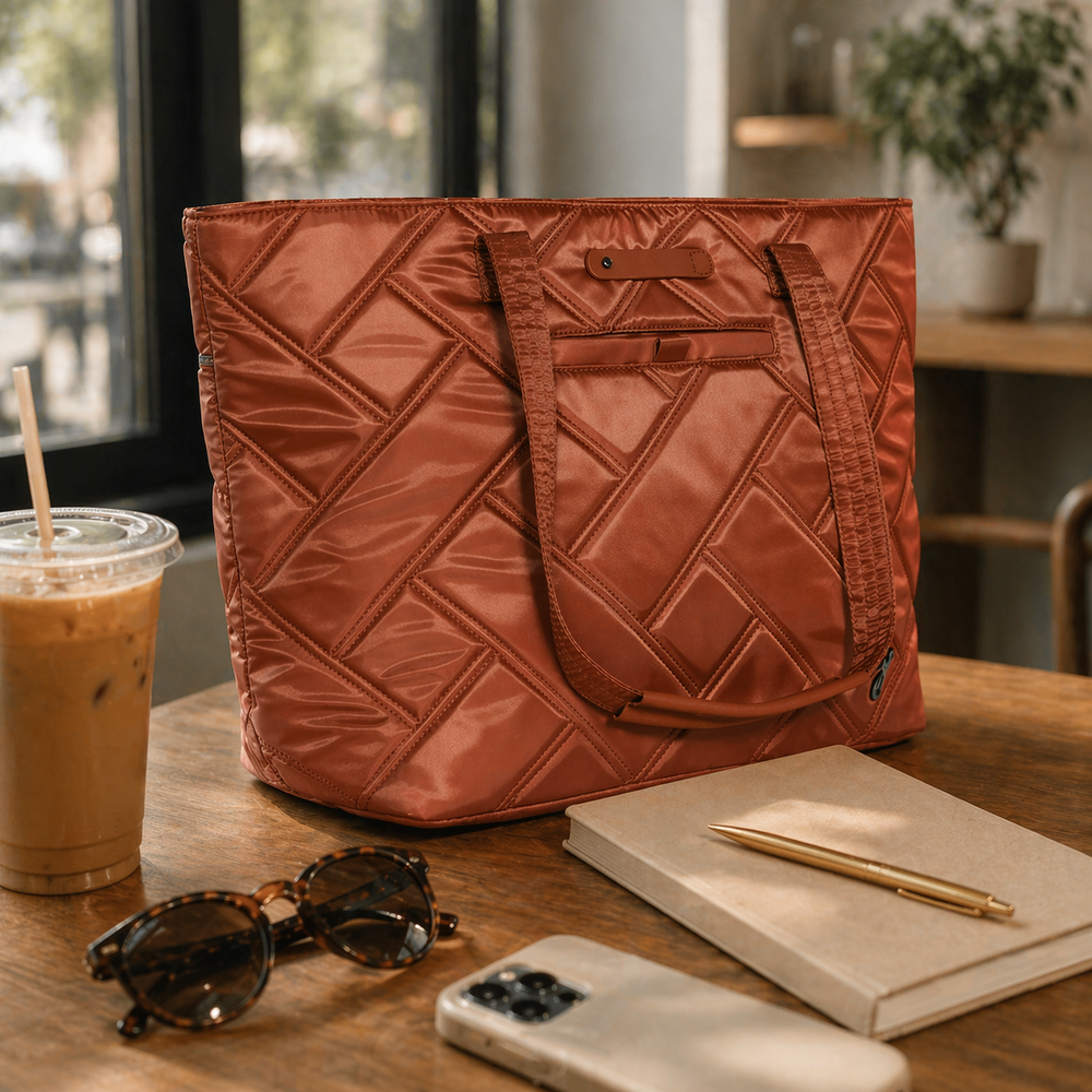 Lug Copper Brown Skyliner Tote Bag