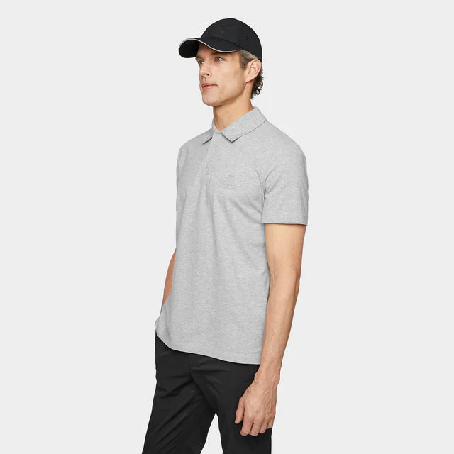 TIlley: Pique Polo with 3D Logo Grey Mix