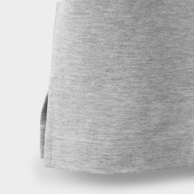 TIlley: Pique Polo with 3D Logo Grey Mix