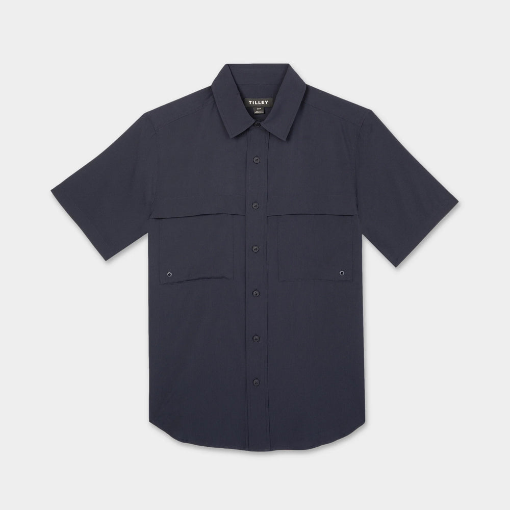 Tilley Mens Short Sleeve Quick-Dry UPF Shirt Navy