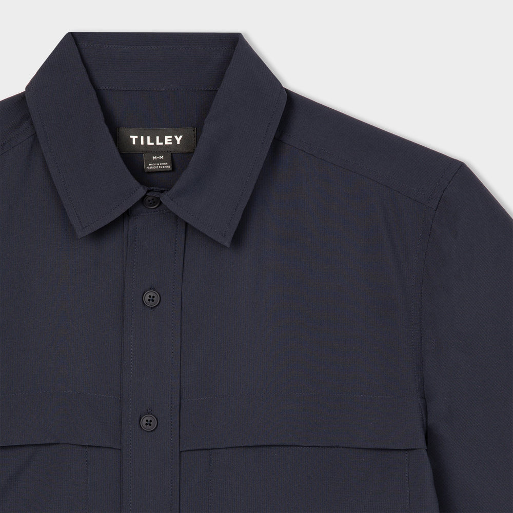 Tilley Mens Short Sleeve Quick-Dry UPF Shirt Navy