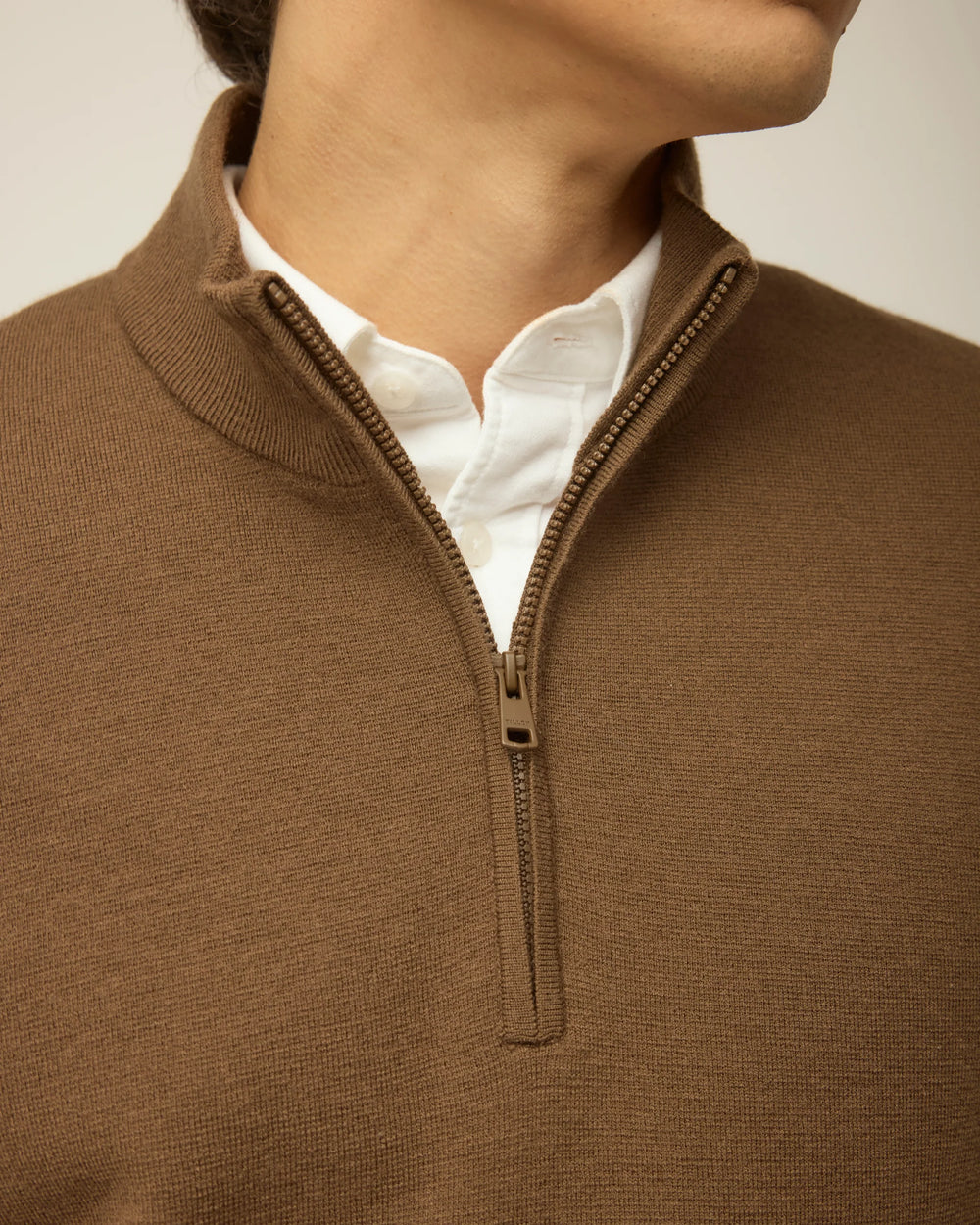 Tilley Mens Stretch Merino 1/4 Zip Peat