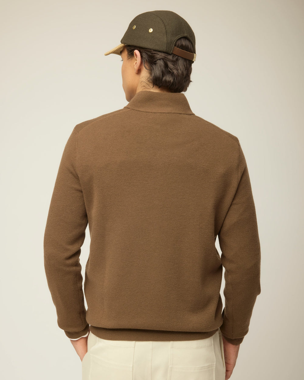 Tilley Mens Stretch Merino 1/4 Zip Peat
