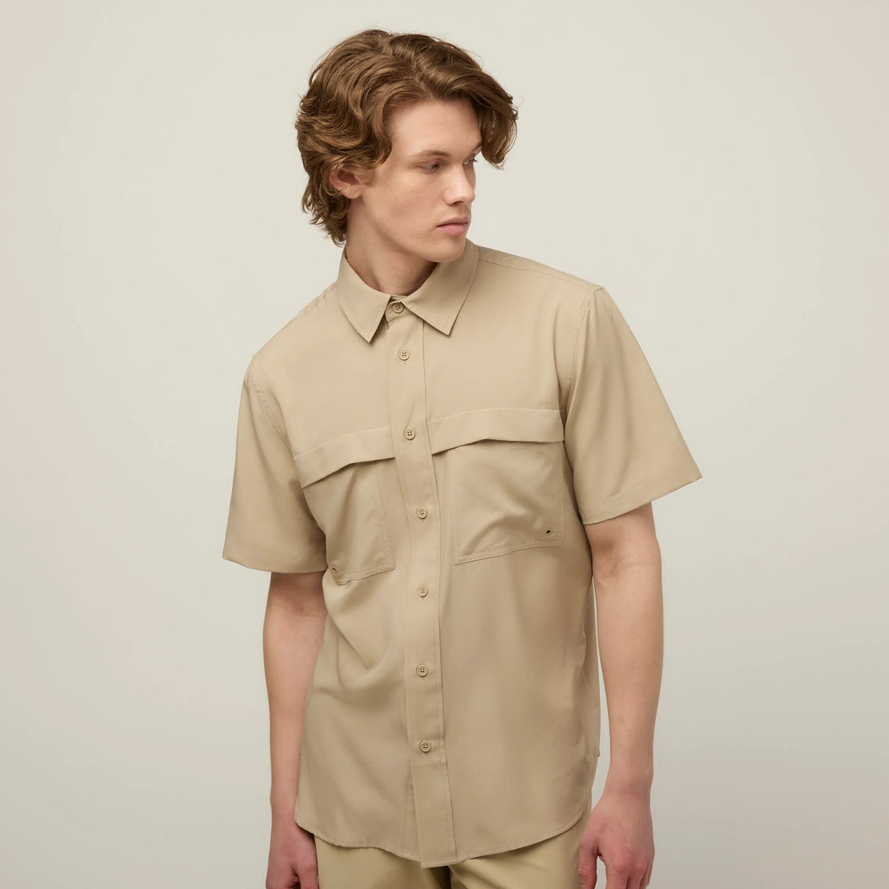Tilley Short Sleeve Quick-Dry UPF Shirt Safari Tan