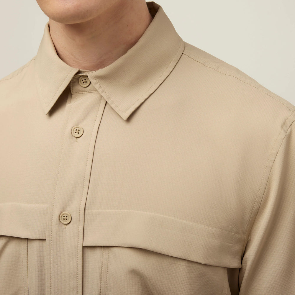 Tilley Short Sleeve Quick-Dry UPF Shirt Safari Tan