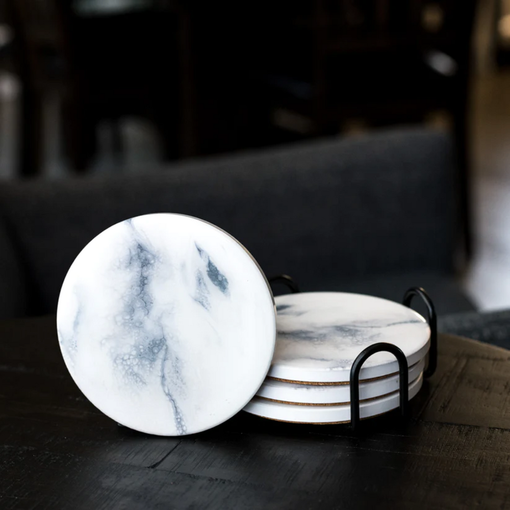 Lynn & Liana Marble-Ceramic Coasters
