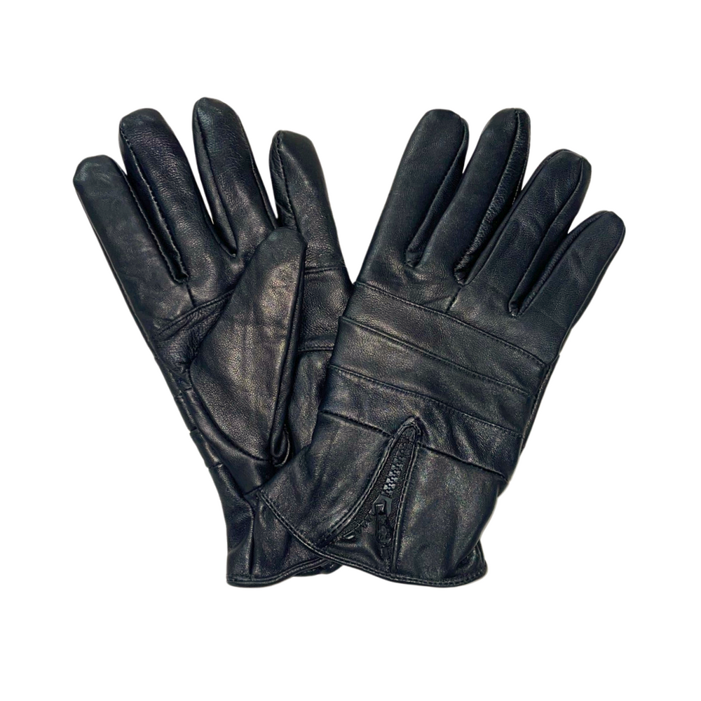 Black leather winter gloves online