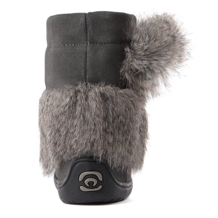 Manitobah Kids Snowy Owlet Suede Mukluk Charcoal