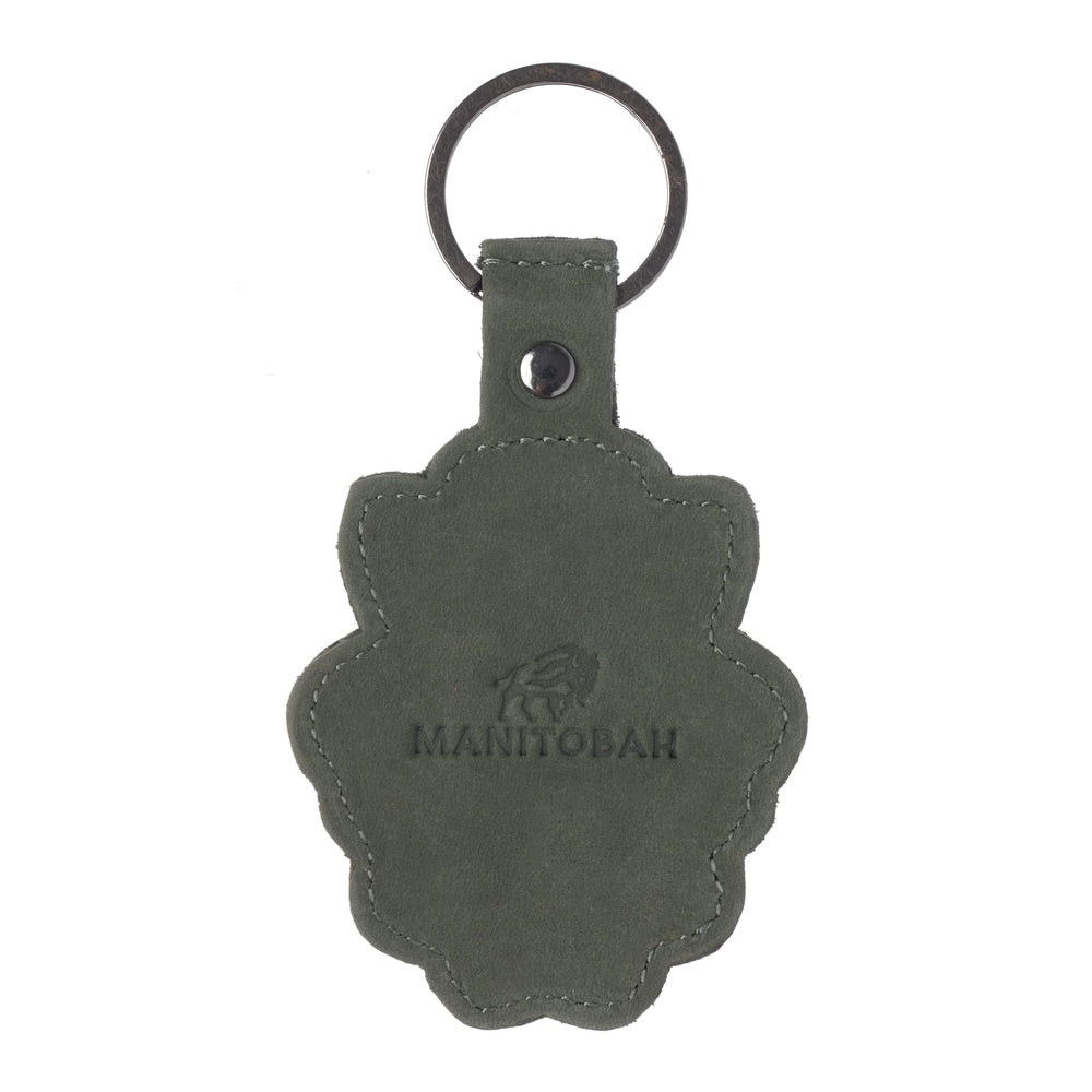 Manitobah Floret Beaded Keychain Forest Green