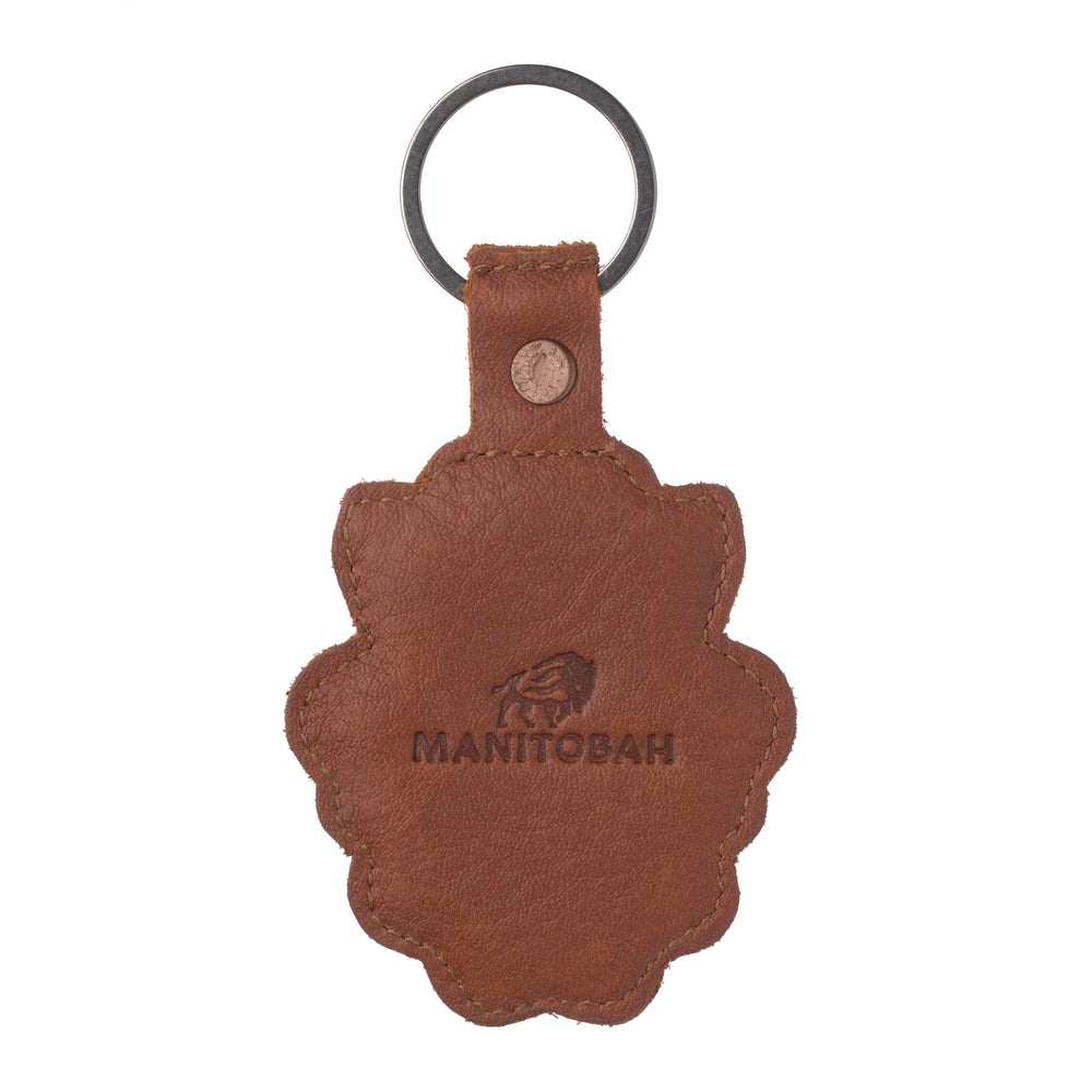 Manitobah Floret Beaded Keychain Tobacco