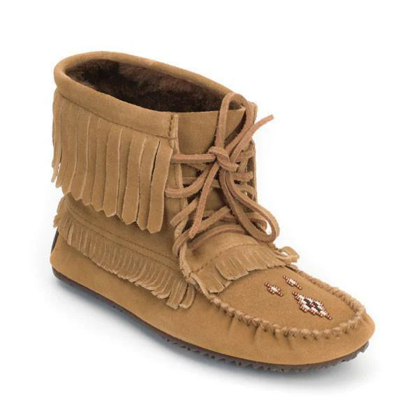 Manitobah Harvester Lined Suede Moccasin Oak