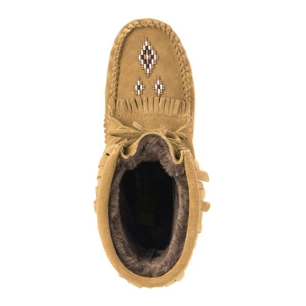 Manitobah Harvester Lined Suede Moccasin Oak