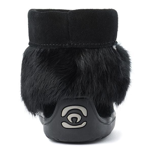Manitobah Kids Snowy Owlet Suede Mukluk Black
