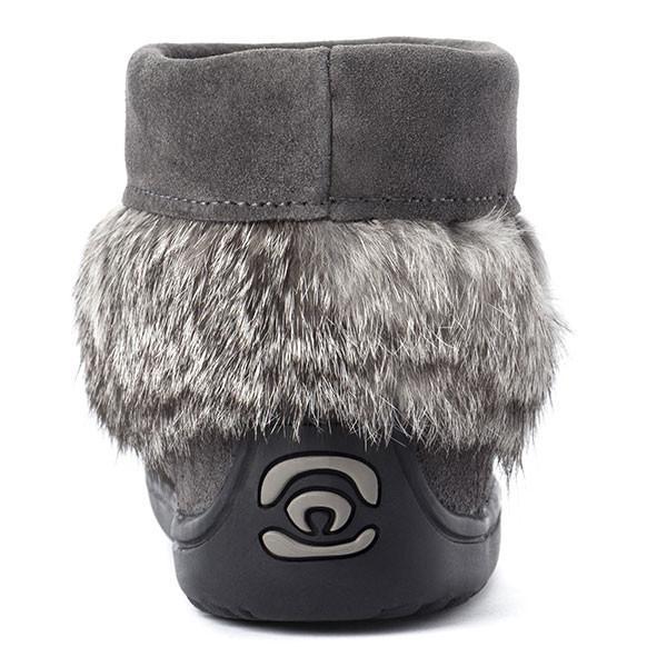 Manitobah Kids Snowy Owlet Suede Mukluk Charcoal