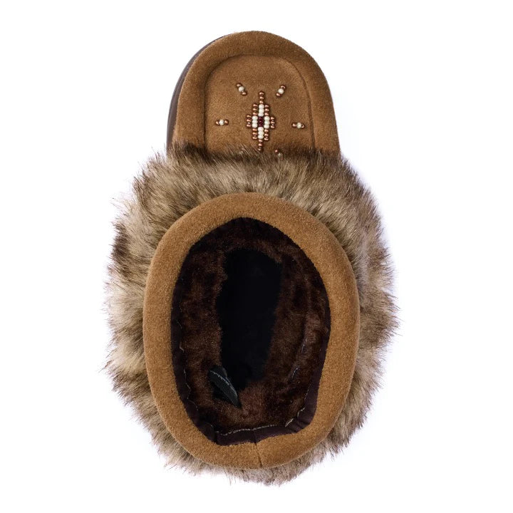 Manitobah Kids Snowy Owlet Suede Mukluk Oak