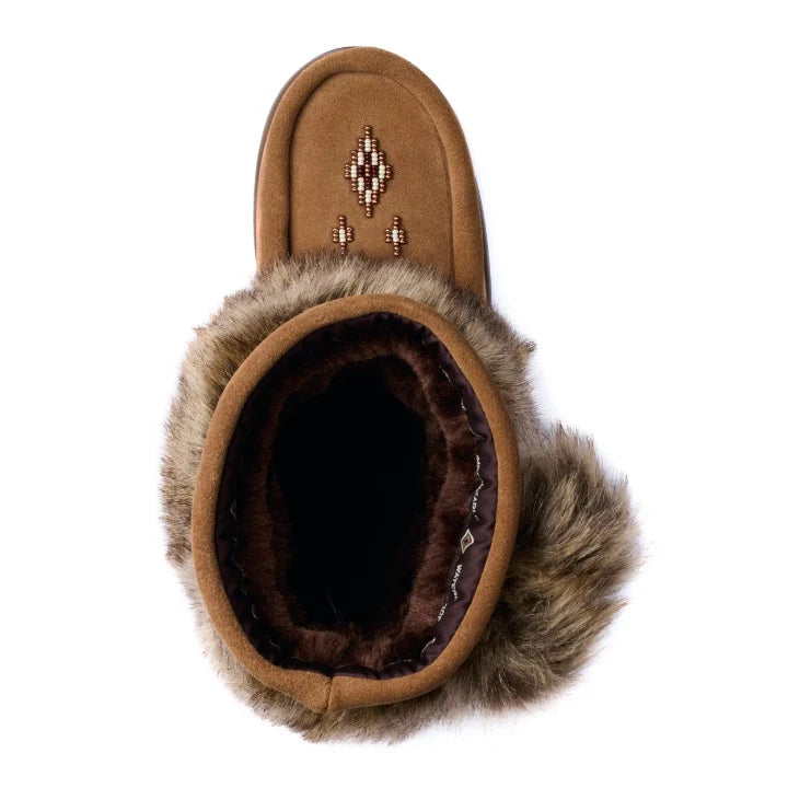 Manitobah Kids Snowy Owlet Suede Mukluk Oak