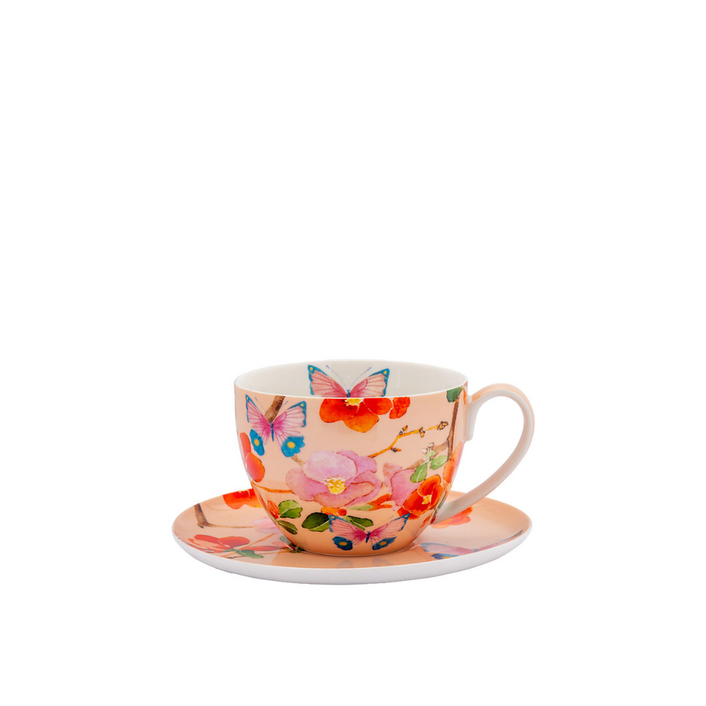 Maxwell & Williams Posey Japonica Joy Cup & Saucer 400ml