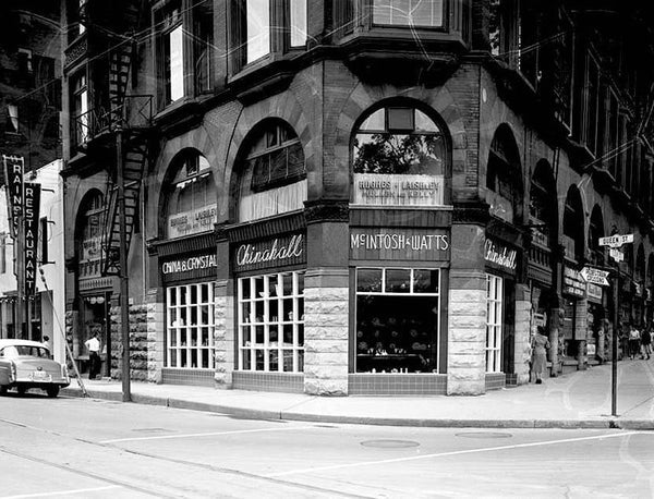 Historic McIntosh & Watts storefront in Ottawa