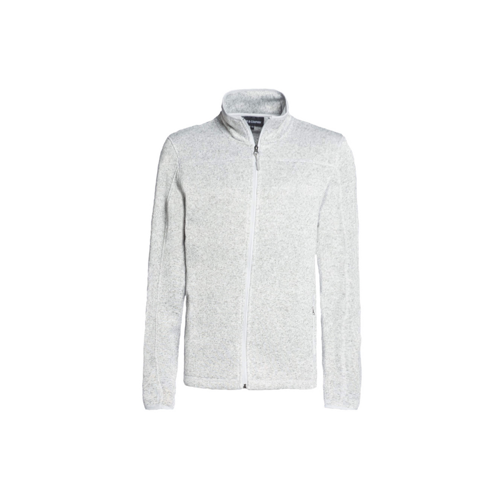 Men's Full Zip Jacket with Pockets - Light Grey