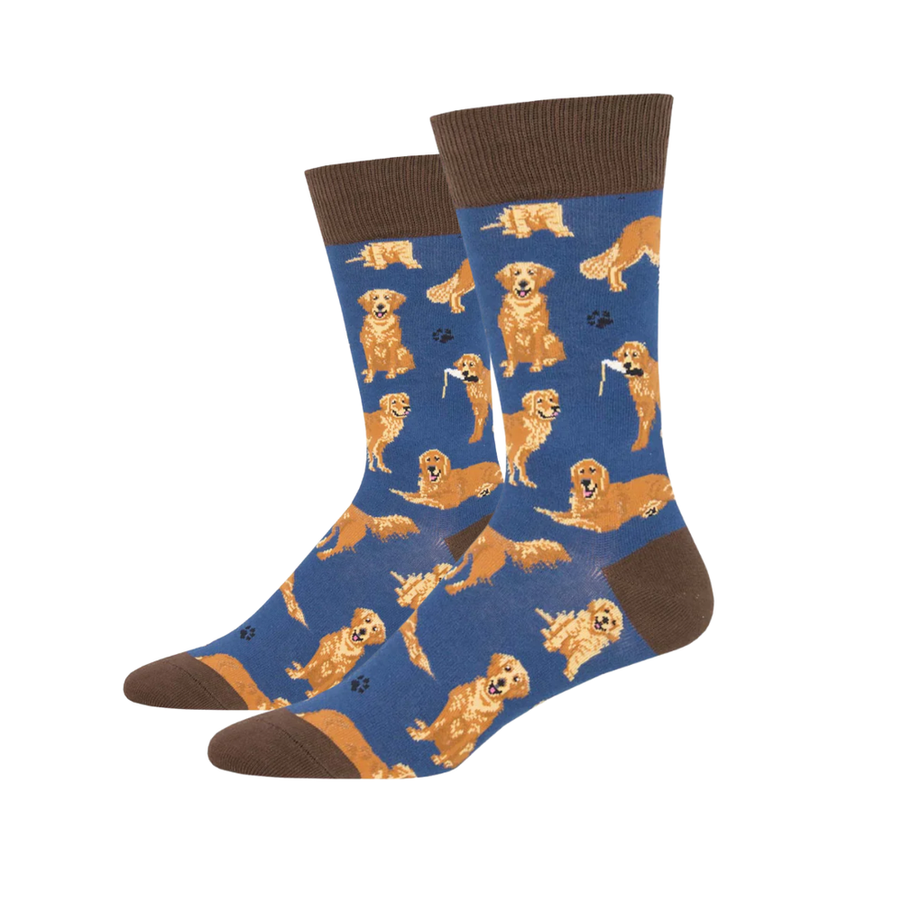 Socksmith Golden Retrievers - Blue