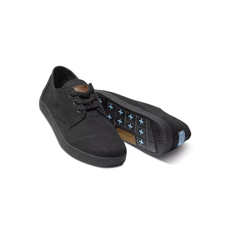 TOMS Black On Black Canvas Men s Paseo Sneakers Shoes Size 10