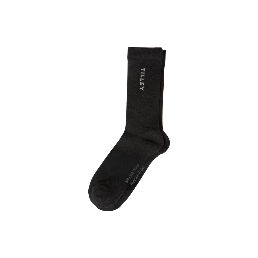 Tilley Travel-Merino Outdoor Sock Black