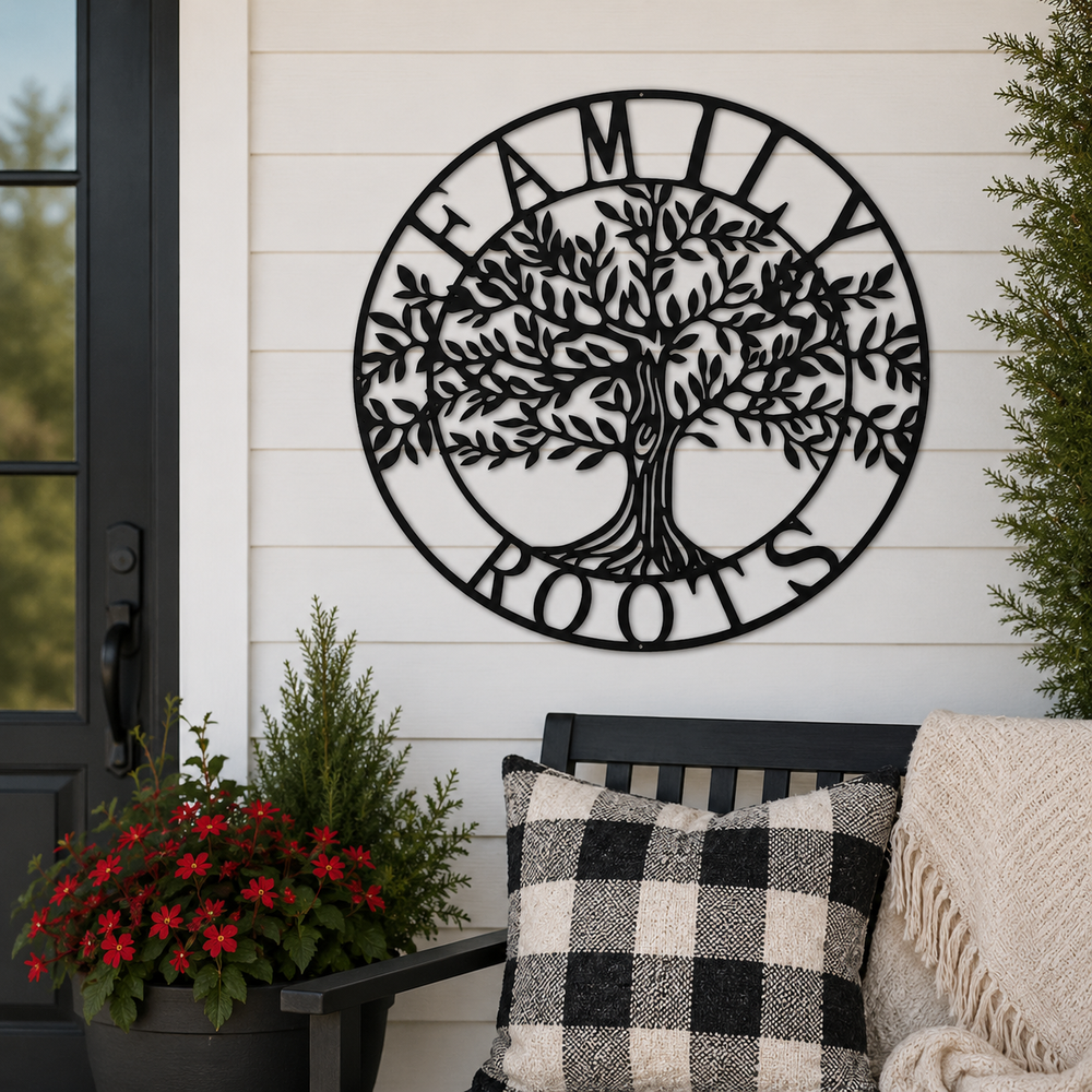 Metal Family Roots Wall Decor 28"
