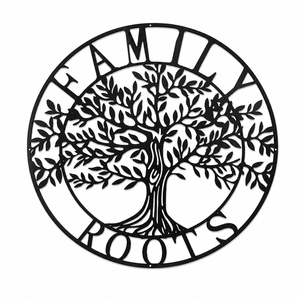 Metal Family Roots Wall Decor 28"