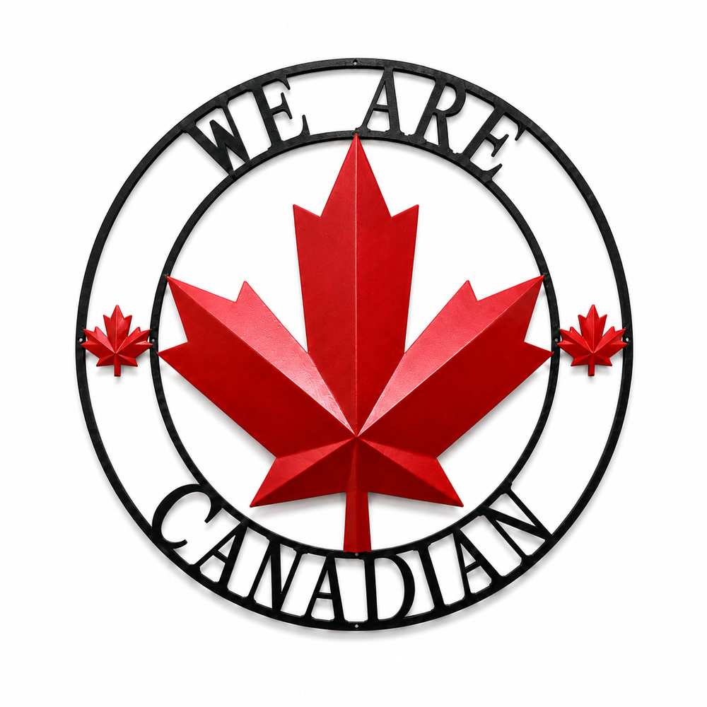 Metal We Are Canadian Wall Decor 22"