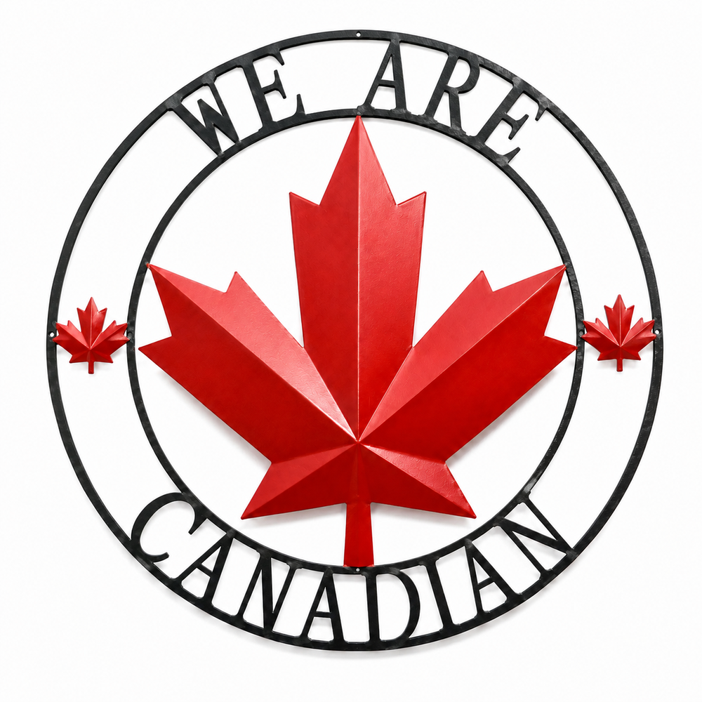 Metal We Are Canadian Wall Decor 28"
