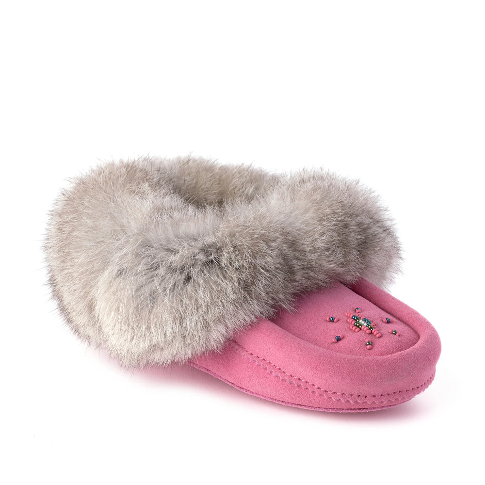 Manitobah Mini Suede Moccasin Wild Rose