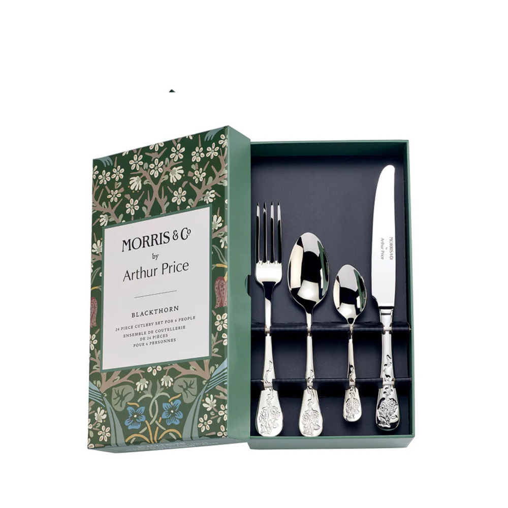 Morris & Co Blackthorn 24 Piece Flatware Set