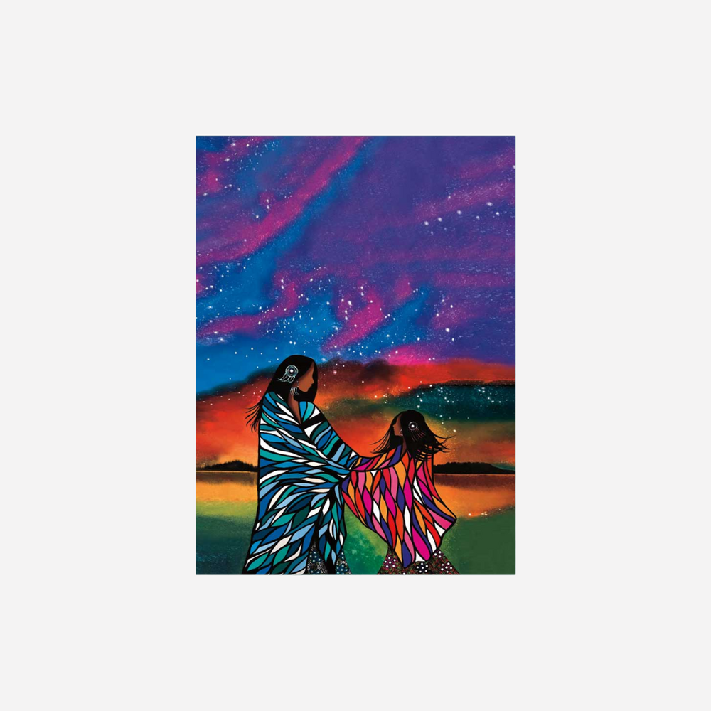 Indigenous Art Tea Towel Mother & Daughter