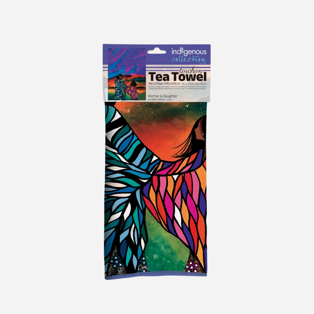 Indigenous Art Tea Towel Mother & Daughter