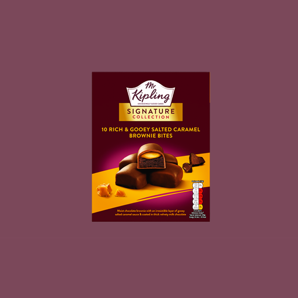 Mr Kipling's Signature Salted Caramel Brownie Bites