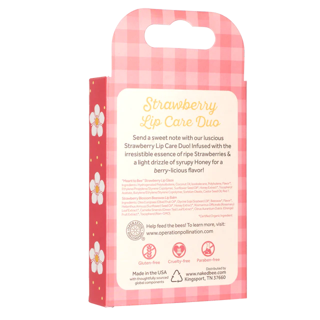 Naked Bee Strawberry Lip Care Duo