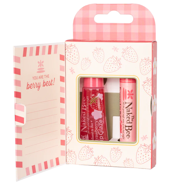 Naked Bee Strawberry Lip Care Duo