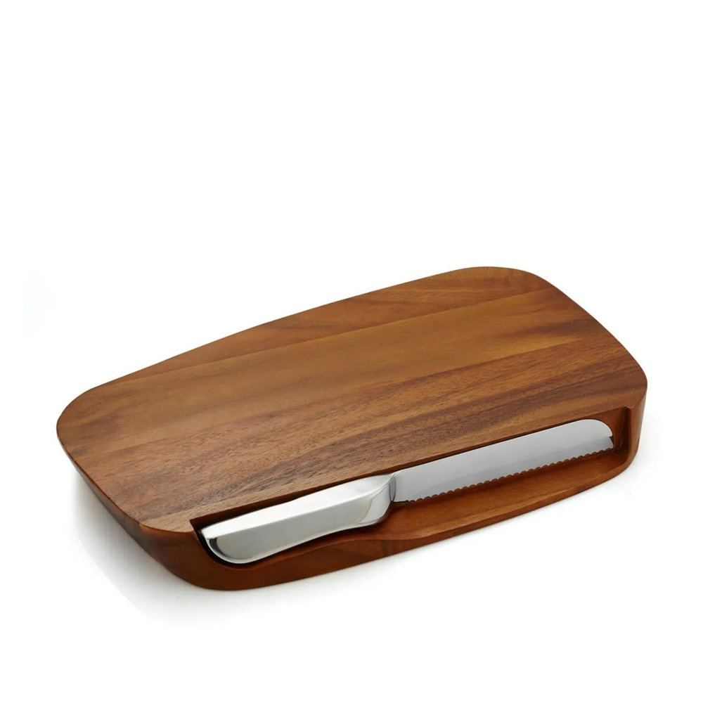 Nambe Blend Bread Board with Knife