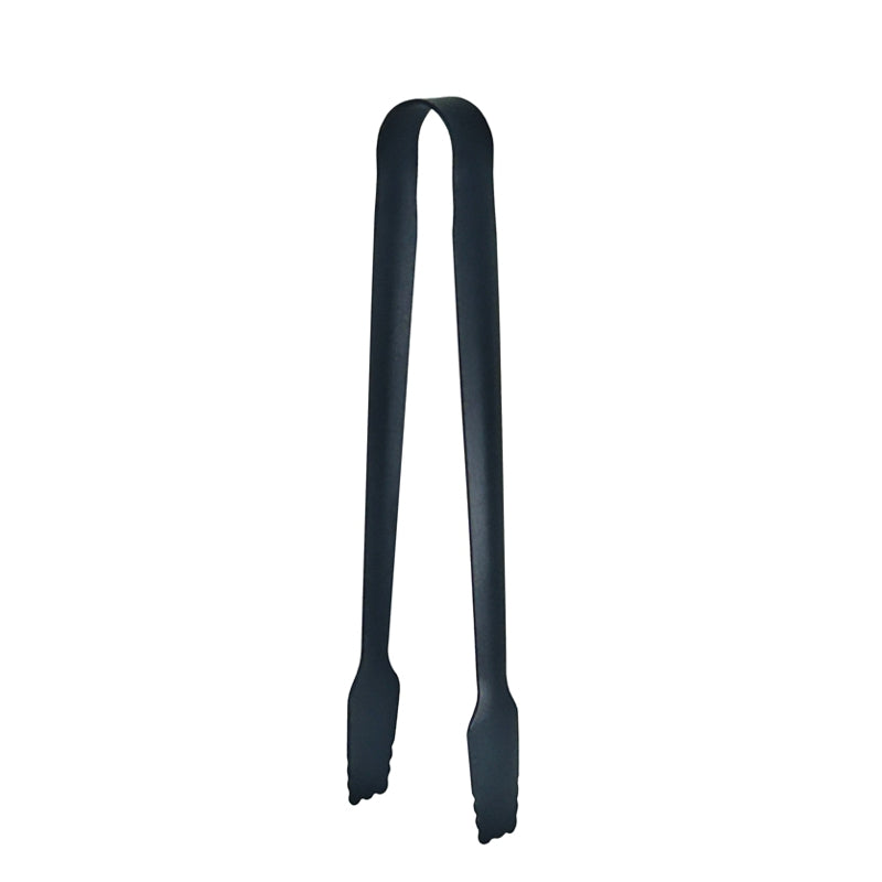 Black tongs on a white background
