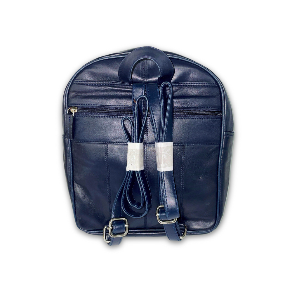 100% Indian Soft Leather Navy Backpack (BG-01)