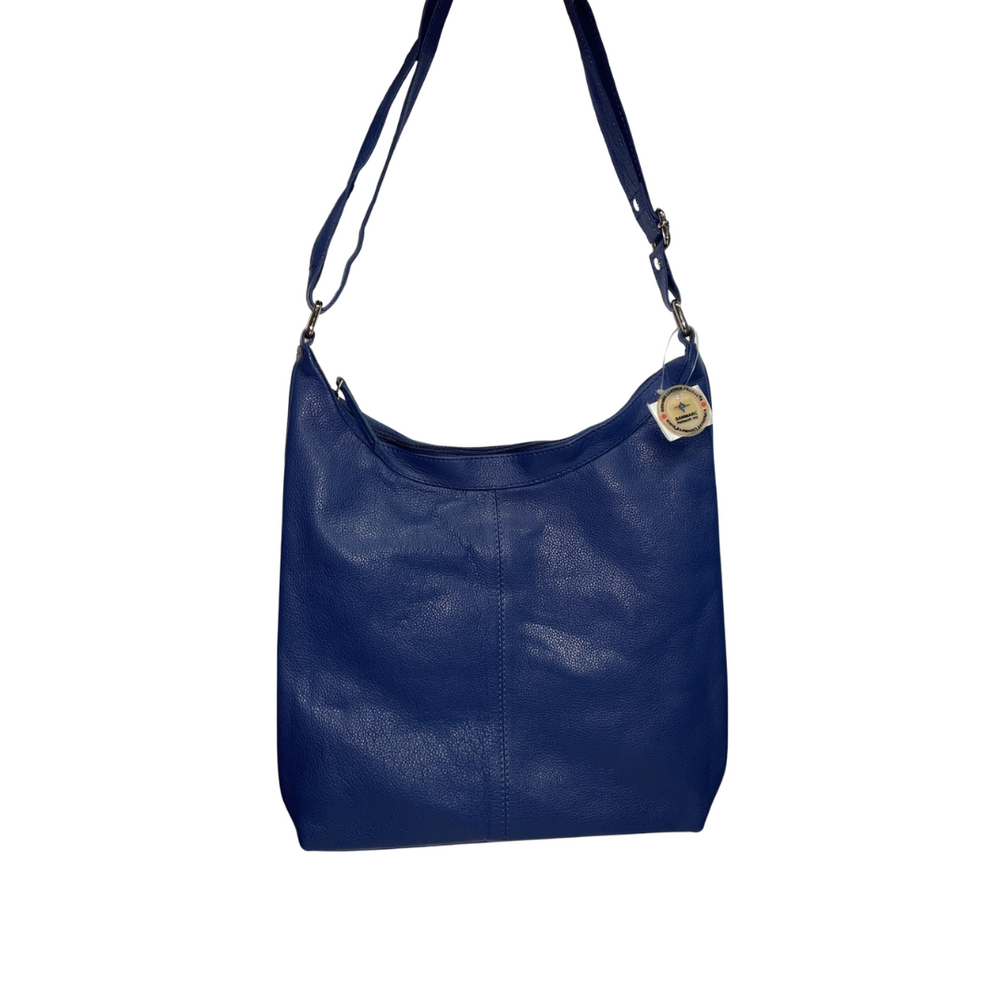 100% Indian Leather Navy Handbag (S-1609)