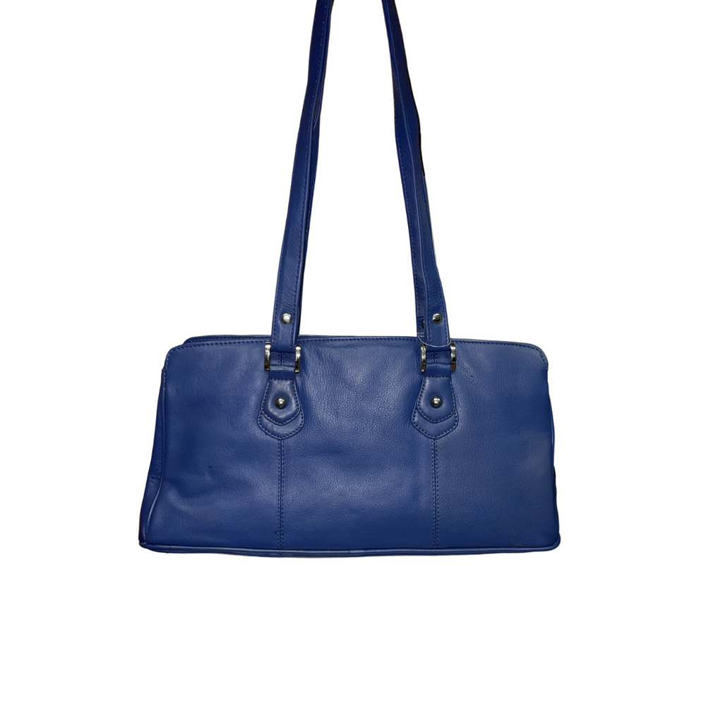 100% Indian Leather Navy Handbag (S-1645)