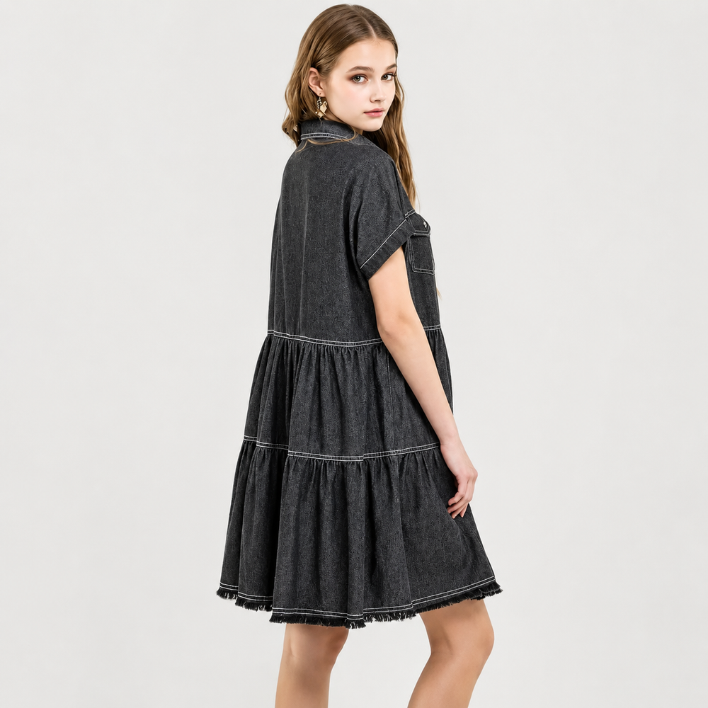 Noflik Denim Shirt Dress
